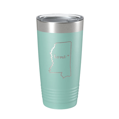 Mississippi Tumbler Home State Travel Mug Insulated Laser Engraved Map Coffee Cup 20 oz