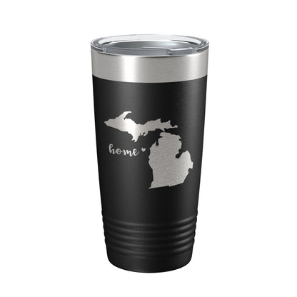 Michigan Tumbler Home State Travel Mug Insulated Laser Engraved Map Coffee Cup 20 oz