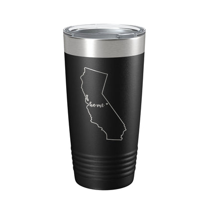 California Tumbler Home State Travel Mug Insulated Laser Engraved Map Coffee Cup 20 oz
