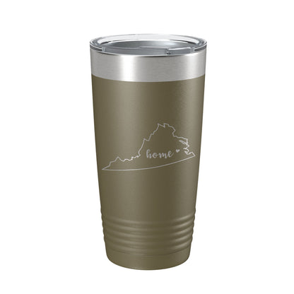 Virginia Tumbler Home State Travel Mug Insulated Laser Engraved Map Coffee Cup 20 oz