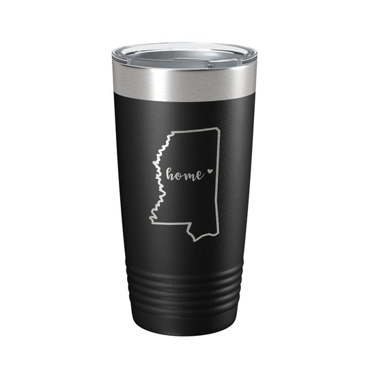 Mississippi Tumbler Home State Travel Mug Insulated Laser Engraved Map Coffee Cup 20 oz
