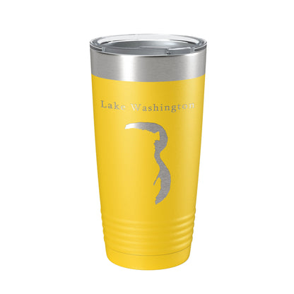 Lake Washington Map Tumbler Travel Mug Insulated Laser Engraved Coffee Cup Mississippi 20 oz