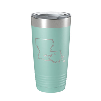 Louisiana Tumbler Home State Travel Mug Insulated Laser Engraved Map Coffee Cup 20 oz