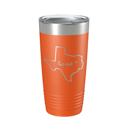 Texas Tumbler Home State Travel Mug Insulated Laser Engraved Map Coffee Cup 20 oz