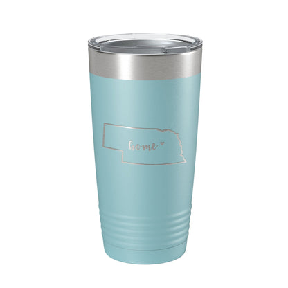 Nebraska Tumbler Home State Travel Mug Insulated Laser Engraved Map Coffee Cup 20 oz