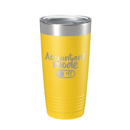 Accountant Mode Off Tumbler Travel Mug Insulated Laser Engraved CPA Retirement Gift Funny Coffee Cup 20 oz