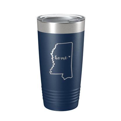 Mississippi Tumbler Home State Travel Mug Insulated Laser Engraved Map Coffee Cup 20 oz