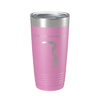 Lake Washington Map Tumbler Travel Mug Insulated Laser Engraved Coffee Cup Mississippi 20 oz