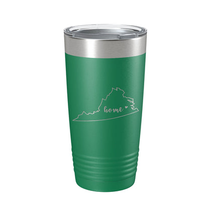 Virginia Tumbler Home State Travel Mug Insulated Laser Engraved Map Coffee Cup 20 oz