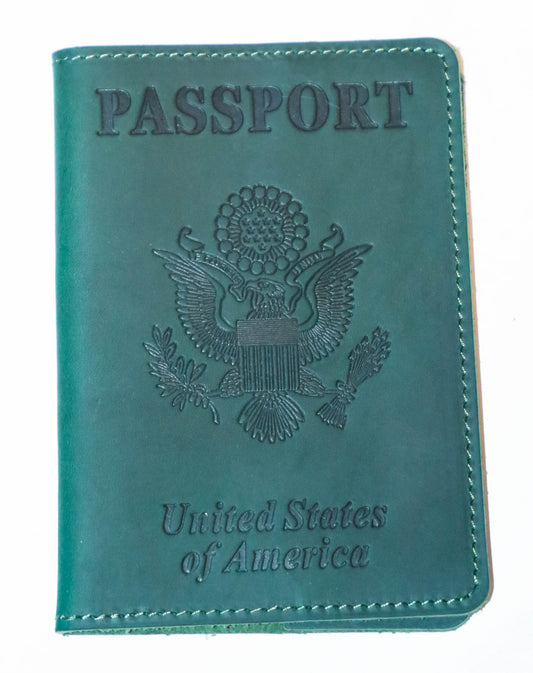 USA. BEARKY Men's Fashionable for Ridge Leather Passport Wallet and Card Holder Portable Passeport Case Cover