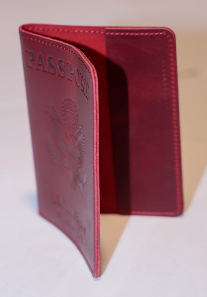 USA. BEARKY Men's Fashionable for Ridge Leather Passport Wallet and Card Holder Portable Passeport Case Cover