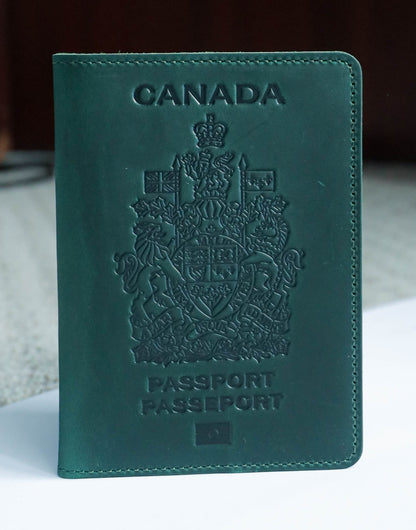 Canada. BEARKY Men's Fashionable for Ridge Leather Passport Wallet and Card Holder Portable Passeport Case Cover