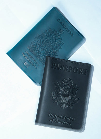 USA. BEARKY Men's Fashionable for Ridge Leather Passport Wallet and Card Holder Portable Passeport Case Cover