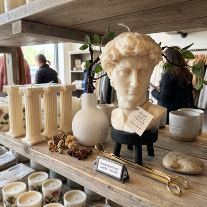 David Head Sculptural Candle | 11" Bust
