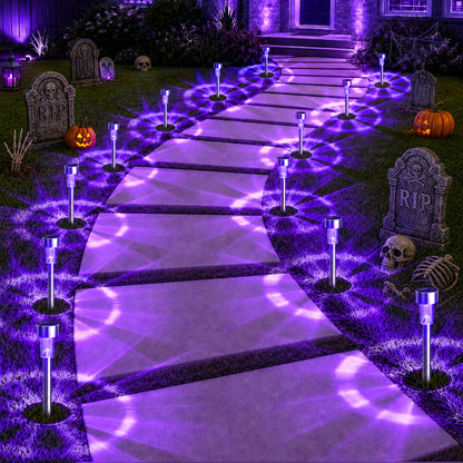 GIGALUMI Solar Halloween Lights Outdoor Waterproof Halloween Decor