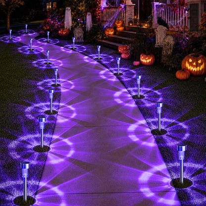 GIGALUMI Solar Halloween Lights Outdoor Waterproof Halloween Decor