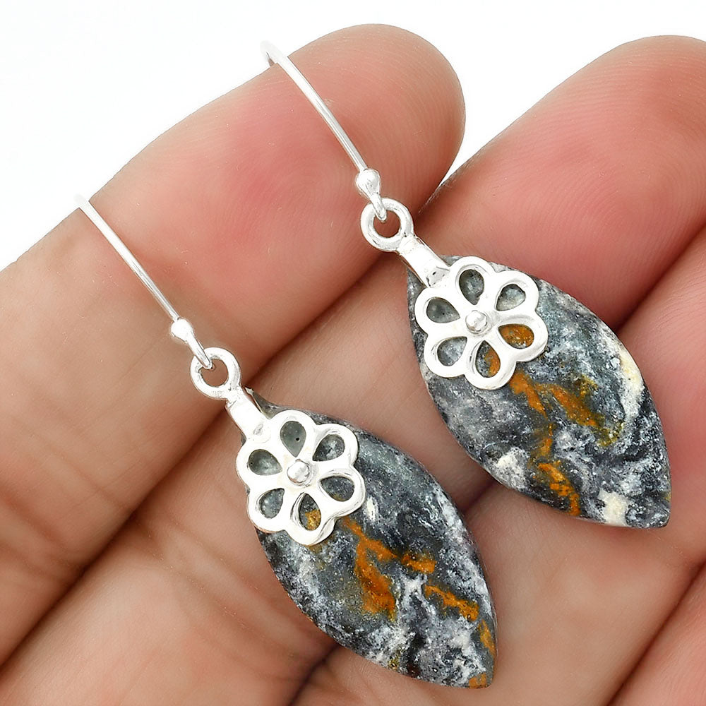 Natural Indian Blanket Jasper Earrings E-1137 SDE86510