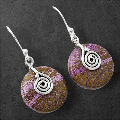 Natural Purpurite - South Africa Earrings E-1137 SDE86800