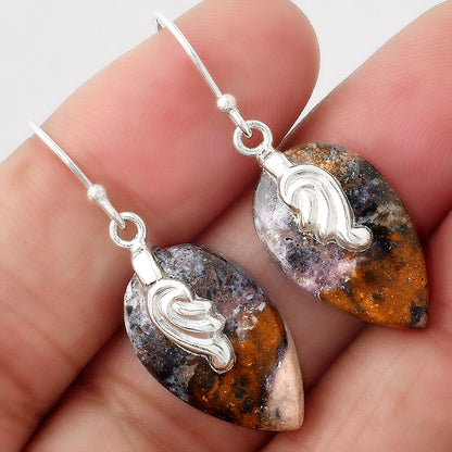 Natural Indian Blanket Jasper Earrings E-1137 SDE86846