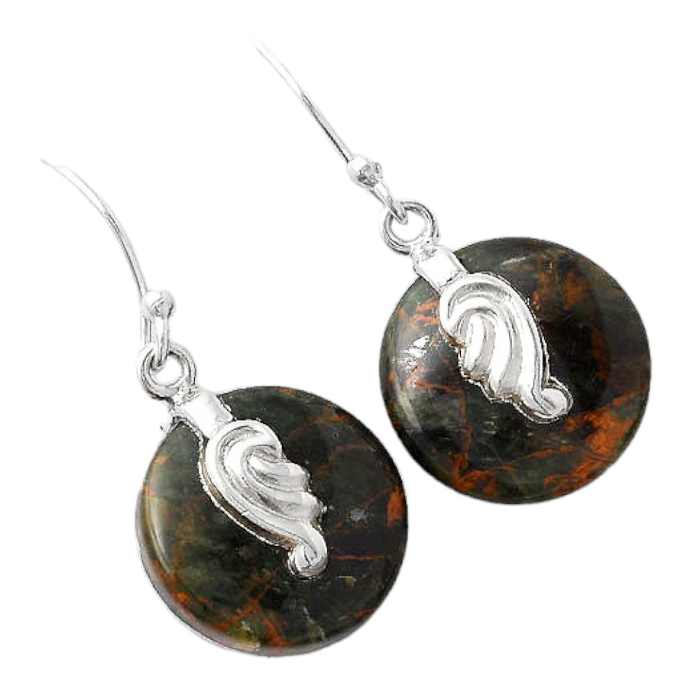 Turkish Rainforest Chrysocolla Earrings E-1137 SDE86864