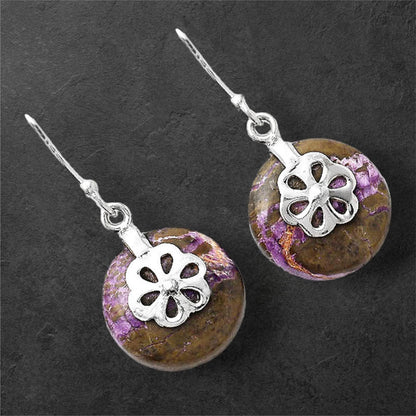 Natural Purpurite - South Africa Earrings E-1137 SDE86892