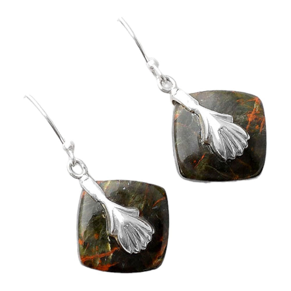 Turkish Rainforest Chrysocolla Earrings E-1137 SDE86980