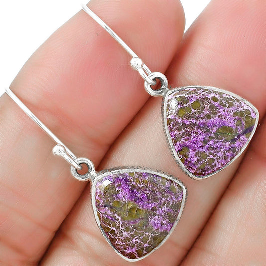 Natural Purpurite - South Africa Earrings E-1001 SDE87594