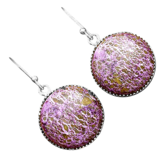 Natural Purpurite - South Africa Earrings E-1113 SDE87782