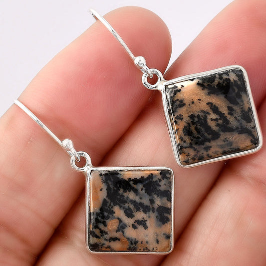 Natural Russian Honey Dendrite Opal Earrings E-1001 SDE88027