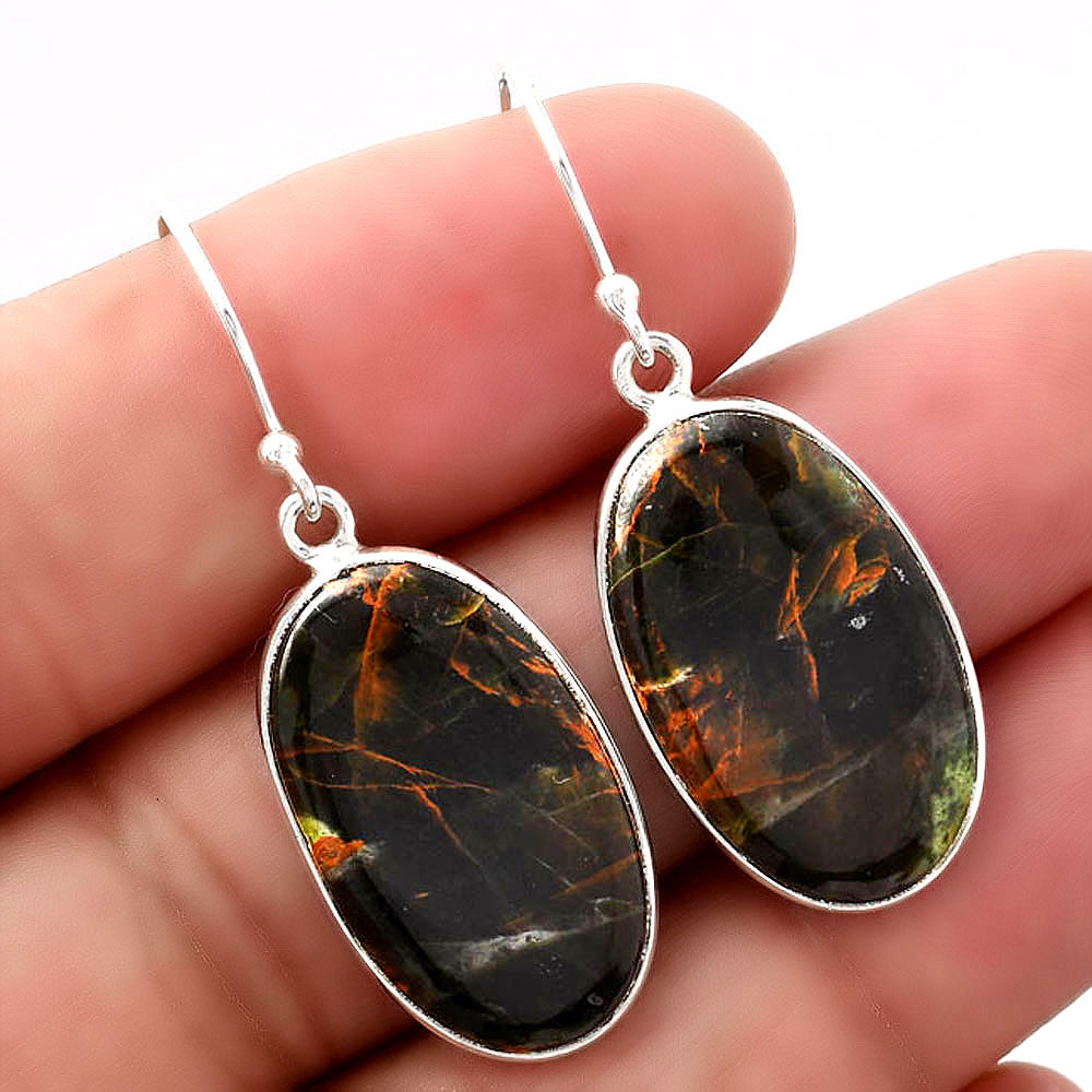 Turkish Rainforest Chrysocolla Earrings E-1001 SDE88097
