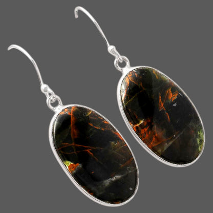 Turkish Rainforest Chrysocolla Earrings E-1001 SDE88097