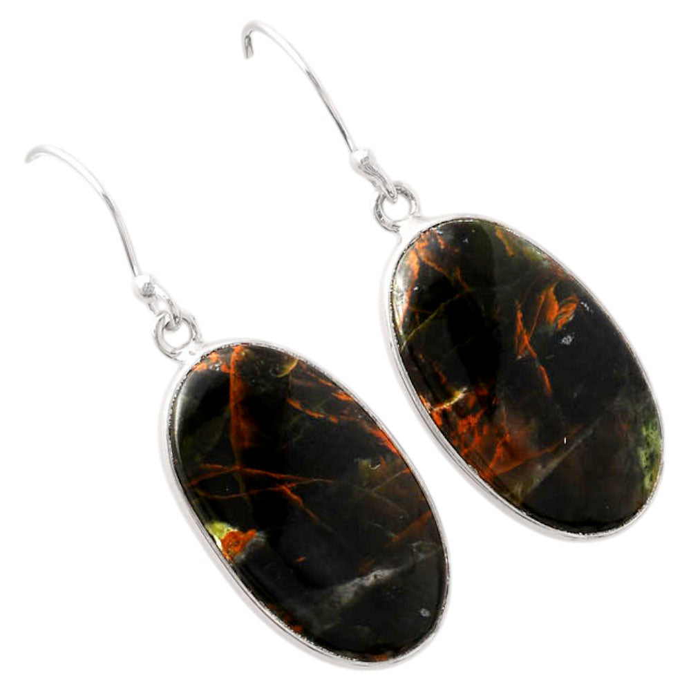 Turkish Rainforest Chrysocolla Earrings E-1001 SDE88097