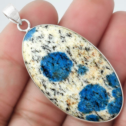 Natural K2 Blue - Azurite In Quartz Pendant P-1001 SDP100319
