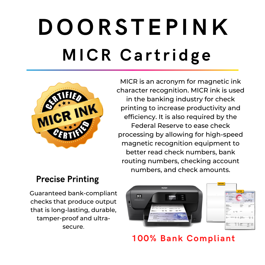 DoorStepInk Brand for HP 901XL (CC654AN) Black MICR Remanufactured in the USA Ink Cartridge, CC654AN