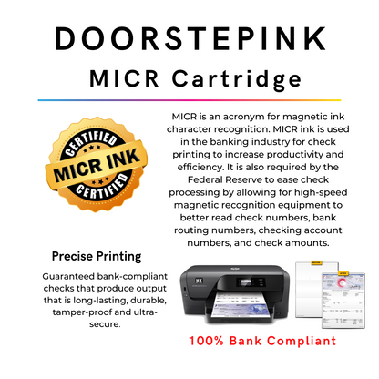 DoorStepInk Brand for HP 901XL (CC654AN) Black MICR Remanufactured in the USA Ink Cartridge, CC654AN