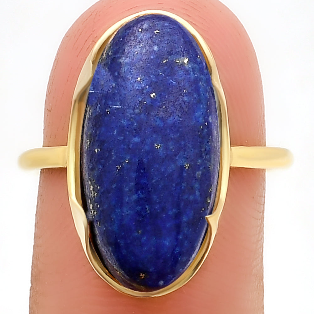 18K Gold Plated Long Oval Colorful Gemstone Statement Ring for Women TGR1014 RM-1747