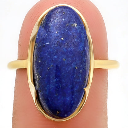 18K Gold Plated Long Oval Colorful Gemstone Statement Ring for Women TGR1014 RM-1747