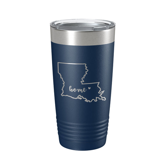 Louisiana Tumbler Home State Travel Mug Insulated Laser Engraved Map Coffee Cup 20 oz