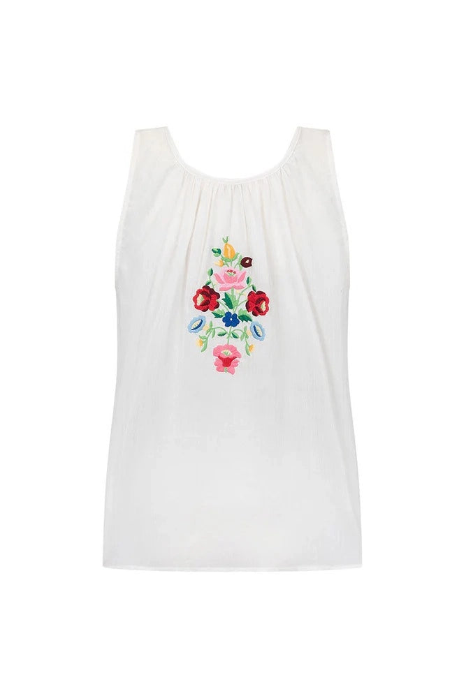 Boho Western Embroidered Floral Tassel Tie-Front Vest