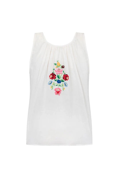 Boho Western Embroidered Floral Tassel Tie-Front Vest