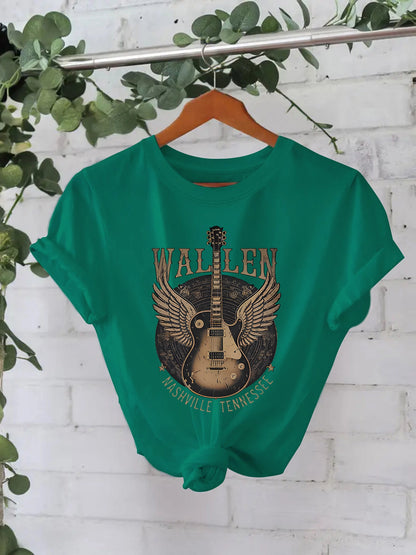Southwestern Country Style Music Guitar Graphic Tee