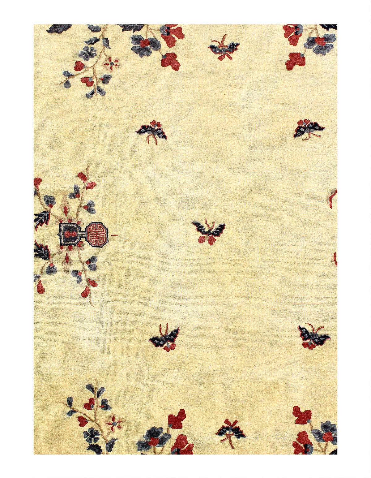 Fine Hand Knotted Antique Chinese Peking Rug - 8'2'' X 10'
