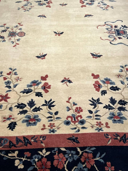Fine Hand Knotted Antique Chinese Peking Rug - 8'2'' X 10'