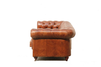 Canvello Paris Club Chester Bay Tufted Sofa, Brown