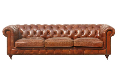 Canvello Paris Club Chester Bay Tufted Sofa, Brown