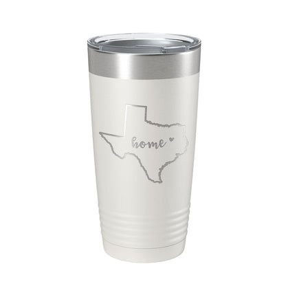 Texas Tumbler Home State Travel Mug Insulated Laser Engraved Map Coffee Cup 20 oz