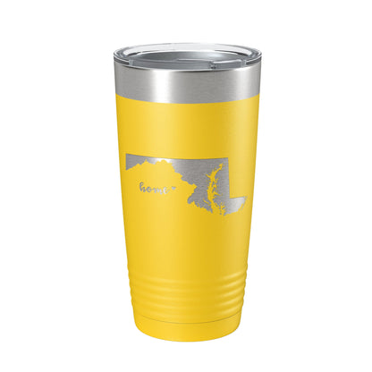 Maryland Tumbler Home State Travel Mug Insulated Laser Engraved Map Coffee Cup 20 oz