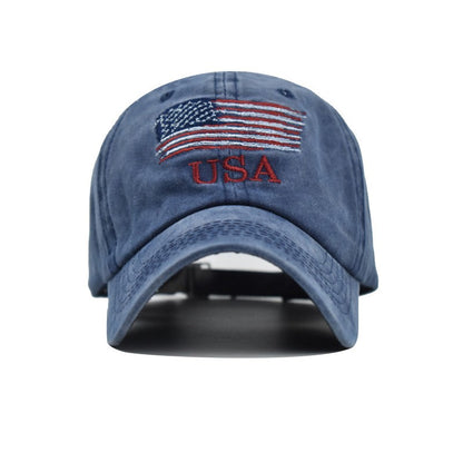 USA Flag Baseball Cap Adjustable Dad Hat Patriotic Embroider