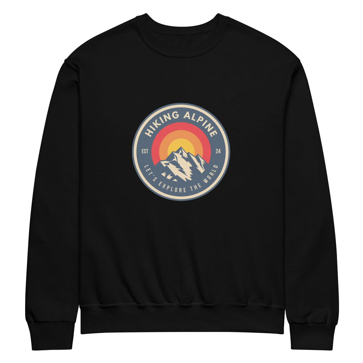 Hiking Alpine Mountains Crew Neck Sweatshirt