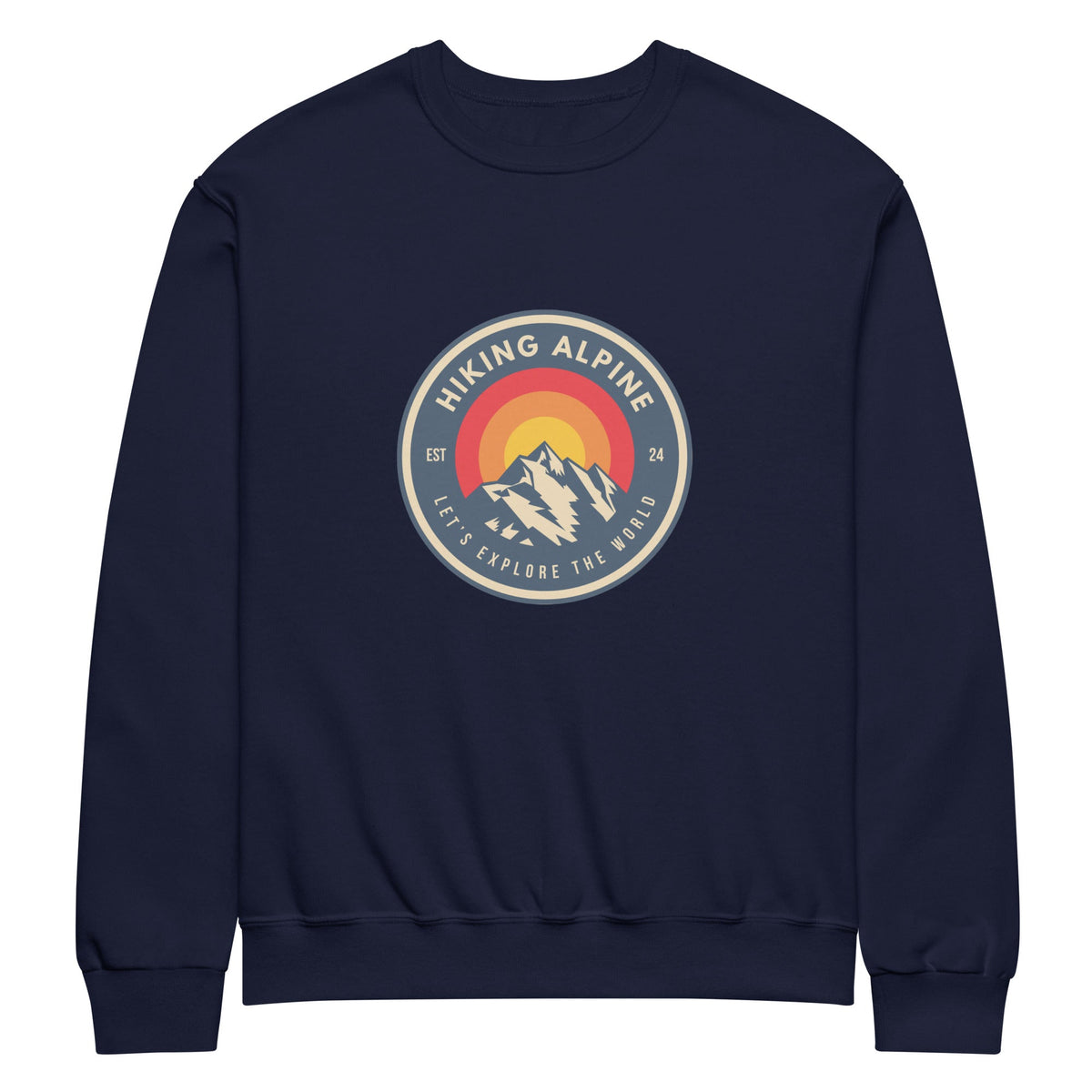Hiking Alpine Mountains Crew Neck Sweatshirt
